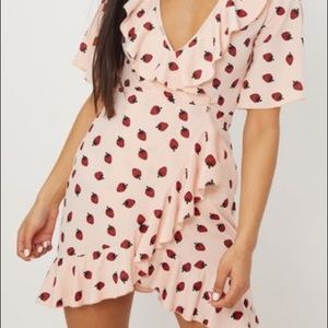Strawberry Wrap Dress